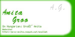 anita groo business card